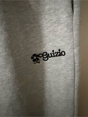 Danielle Guizio Gray Track Joggers with Black Logo